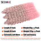 Ariel Curl Hair Synthetic Water Wave Twist Crochet Hair Afro Curls Crochet Braids Ombre Pink Braiding Hair Extension For Women