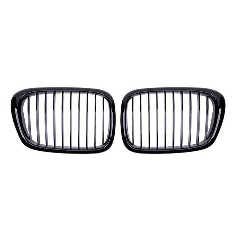 Pulleco For BMW E39 5 Series 525 528 Gloss Black Grille Car Front Hood Grill Kidney Grilles Racing Grill 99-03 Auto Accessories