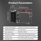 For Insta360 Ace Pro 2 Grip Kit Camera Metal Frame Case with Shutter Button for Insta 360 Ace Pro 2 Accessories