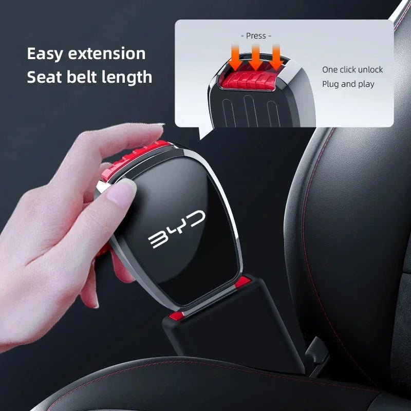 Car Seat Belt Buckle Plug Auto Safety Strap Extension Accessories interior For BYD Tang F3 E6 Atto Yuan Plus Song Max G3