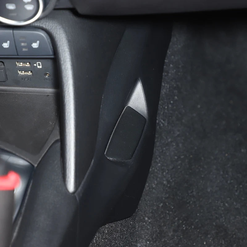 LHD RHD for Mazda MX-5 ND 2016-2024 Passenger Cup Holder Hole Protective Cover Car Interior Protective Accessories ABS Black