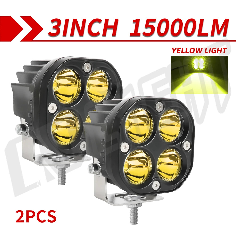 CO LIGHT 3inch Led Work Spotlights 24V 12V Headlights for Motorcycles Flood Led Bar Fog Light DRL for Car Truck 4x4 Off Road ATV