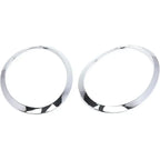 2PC For MINI Cooper F55 F56 F57 2013-2018 Chrome Left Right Front Headlights Frame Headlight Eyebrow Ring Cover Trim Replacement