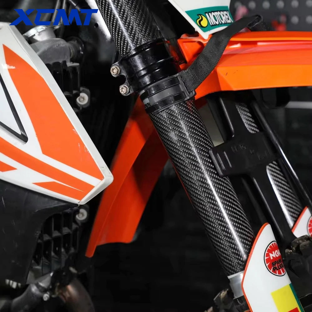 Motorcycle 160-260MM Carbon Fiber Adjustable Front Fork Shock Guard Protector For KTM EXC SX SXF XC XCF XCW 125 250 350 450 530