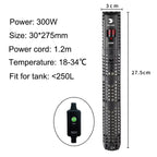 Aquarium Submersible Heater Fish Tank Water Heating Rod Constant Aquarium Thermostat Temperature Control 220V 50-500w EU adapter