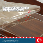 Acrylic Tiramisu Box – Transparent Dessert Mold for Cake, Pastry & Mousse | Food-Grade Reusable Baking Container