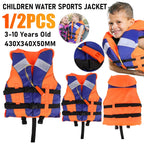 1/2PCS Children Life Jacket With Whistle Adjustable Size Swimming Float Vest Fishing Drifting Swimming Life Vest For Water Sport