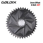 GOLDIX 8-Bolt Bicycle Chainring Wide and Narrow Teeth AERO Chainring CNC Hollow Cutting Machining for SRAM 8Bolt Crankset