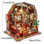 DIY Mini Wooden Dollhouse With Furniture Light Kit Doll House Casa Miniature Accessories Handmade Wooden Toys Birthday Gifts