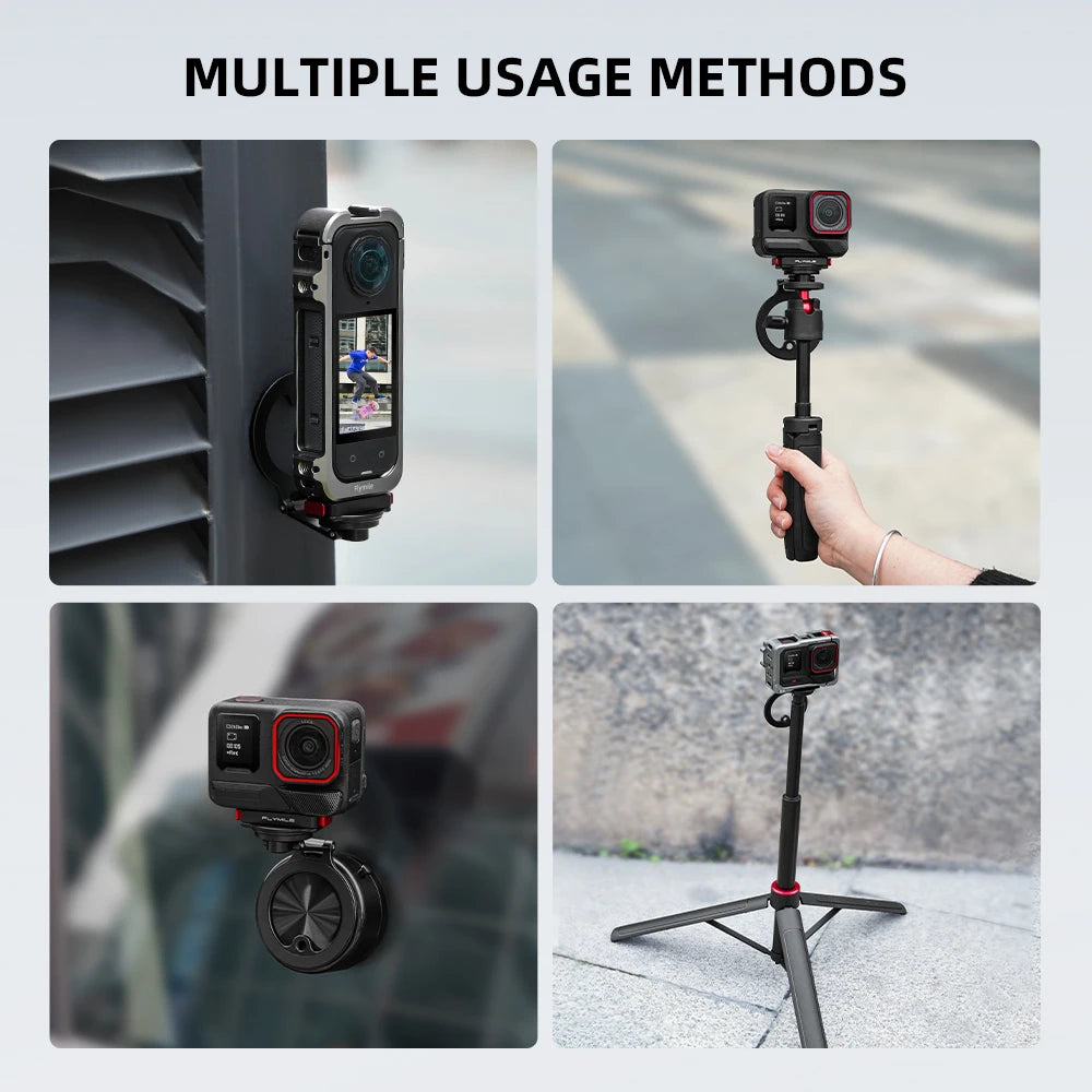 Flymile Magnetic Quick Release Mount Metal Bracket Phone Teleprompter Base for Insta360 Ace pro 2 Accessories Video Shooting