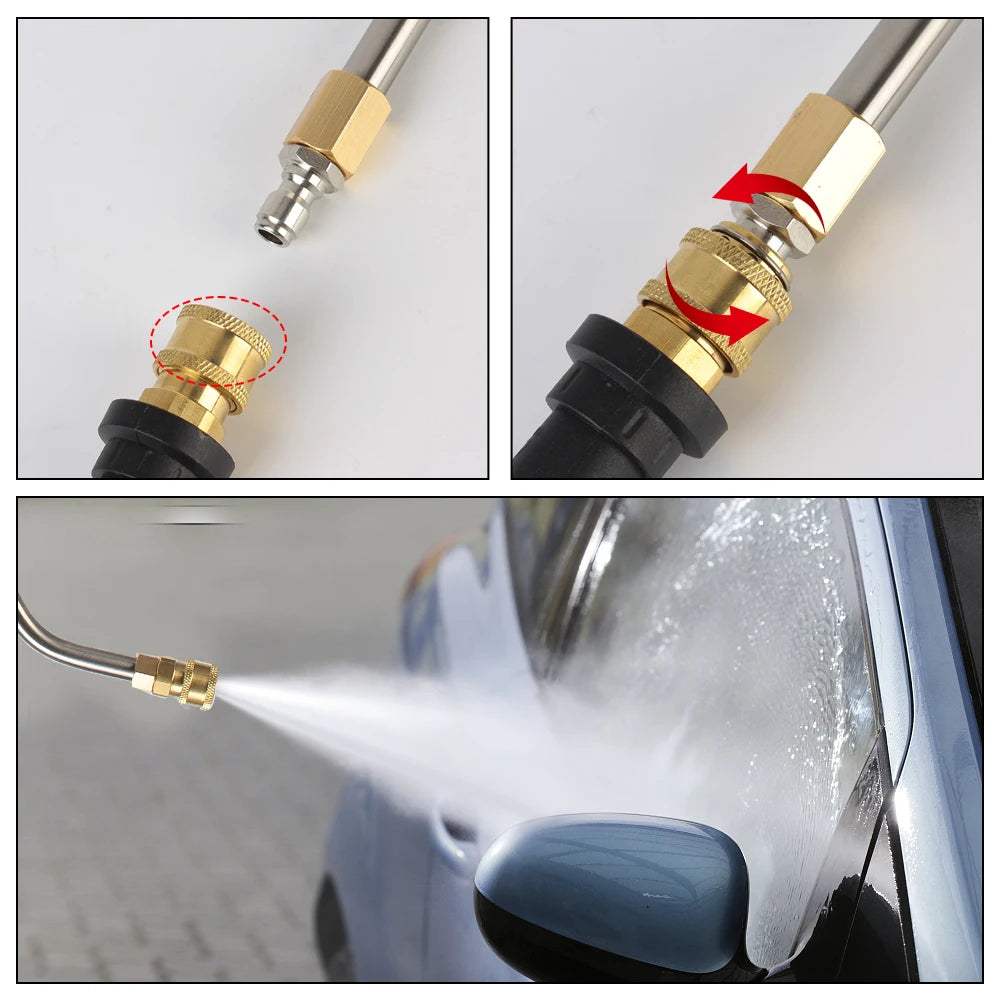 Gutter Cleaning Tool Pressure Washer - Extension Wands, Roof Cleaner Lance Nozzle - 4000 Psi 5 Tips, for Karcher K Series