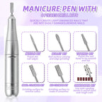 45000RPM Nail Drill Machine With Low Noise Portable Nail Drill Machine Rechargeable Nail Sander File For Manicure Salon Tool