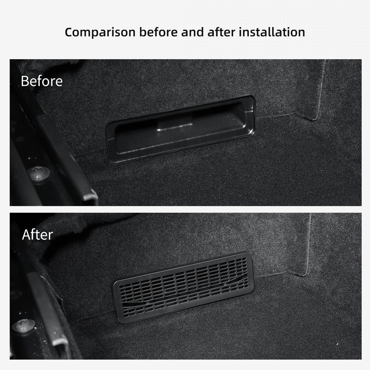 LUCKEASY for Tesla Model Y Launch 2025 Juniper Air Outlet Protective Cover Car Seat air Outlet Grille Air Vent Outlet Cover ABS