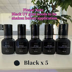 5pcs UV GLUE Adhesive For Eyelash Extensions Gel 1S Fast Drying Strong False Lash Extension Glue Long Lasting UV Eyelash Glue