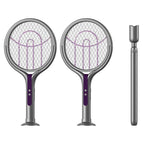 Telescopic Electric Mosquito Swatter & UV Trap Lamp, Extendable 109cm, Safe Physical Killer, Rechargeable, Wall Mount No Gap