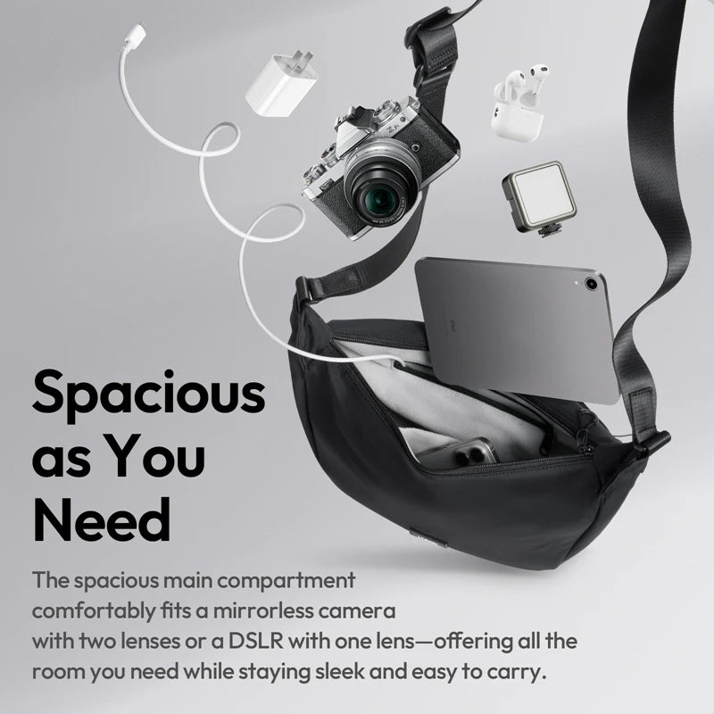 Ulanzı HMN1 Lunar Camera Sling Bag Photography Crossbody Bag for Canon Sony Nikon DSLR Camera Lens with Mini Pouch Divider
