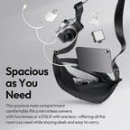 Ulanzı HMN1 Lunar Camera Sling Bag Photography Crossbody Bag for Canon Sony Nikon DSLR Camera Lens with Mini Pouch Divider