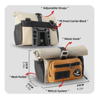 Rhinowalk Bike Handlebar Bag 4L Quick Release For Brompton Folding Bike Front Tube Basket Bag With MOLLE System Urban Cycling