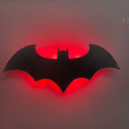 Creative Wooden Bat Wall Lamp LED Bedside Bar Decorative Light Remote Control Bedroom Living Room Porch Night Light