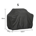 Black Waterproof BBQ Cover Outdoor Barbecue Protection Heavy Duty Anti Dust Rain Barbeque Gas Grill Protective Cover SKFJ001
