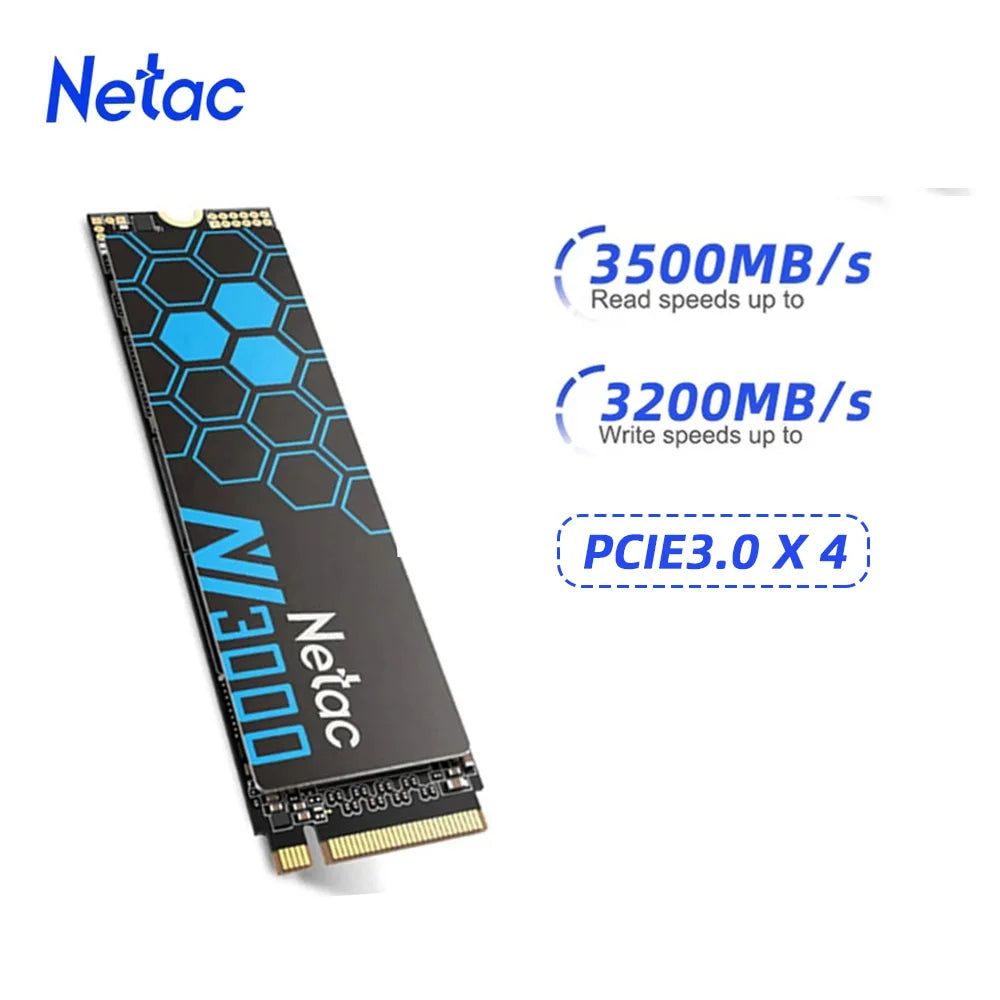 Netac 3500MB/s SSD 1TB 2TB 250GB 500GB SSD NVMe M2 2280 PCIE3.0X4 Hard Drive Internal Solid State Disk for Laptop PC