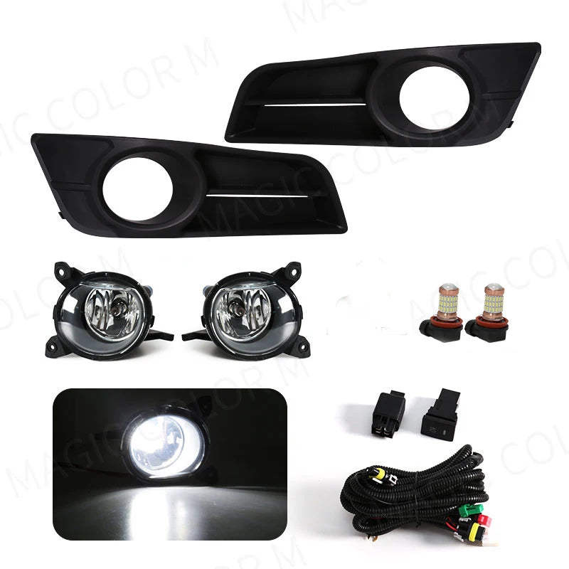 For Toyota Corolla 2004 2005 2006 European Version Fog Lamp DRL Daytime Running Lights Cover Grill Bezel Headlight Foglights 12V