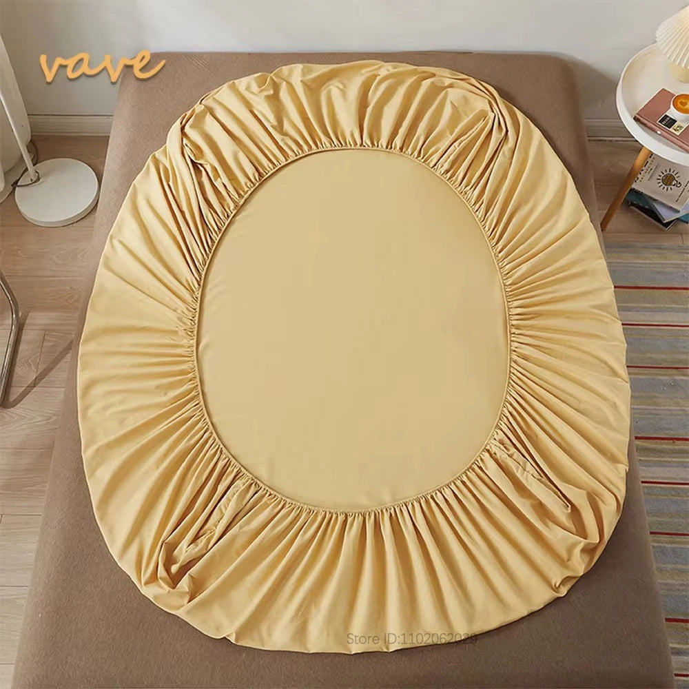 Soft Cotton Fitted Sheet Single Double King Queen Size Mattress Cover with Elastic Band Bed Sheet Bed Linens 100/120/150/180/200