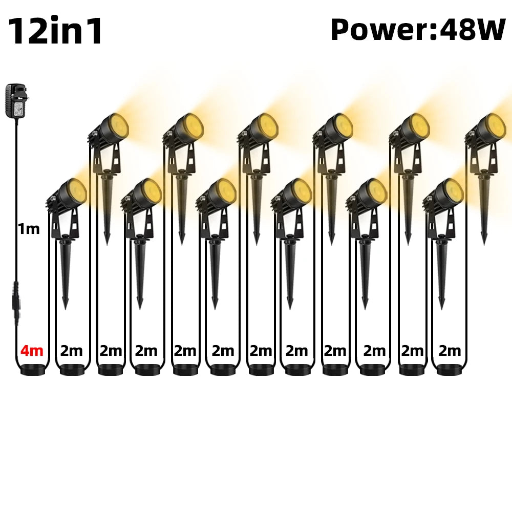 Warm white 12 in 1 / US plug