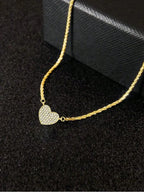 925 Sterling Silver Fashion Full Zircon Love Heart Necklace For Women Engagement Wedding Luxury High Quality Fine Jewelry