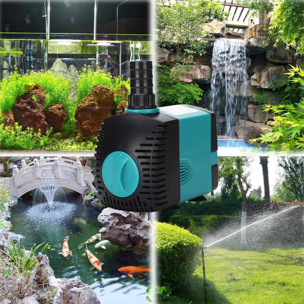 Submersible Aquarium Water Pump EU Plug 220-240V Ultra-Quiet Filter 3-85W