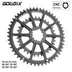 GOLDIX Ultralight Road Bike Crankset 50-34T/52-36T/53-39T for 3 Bolt Double Chainring 165/170/175mm Length Hollow Bicycle Crank
