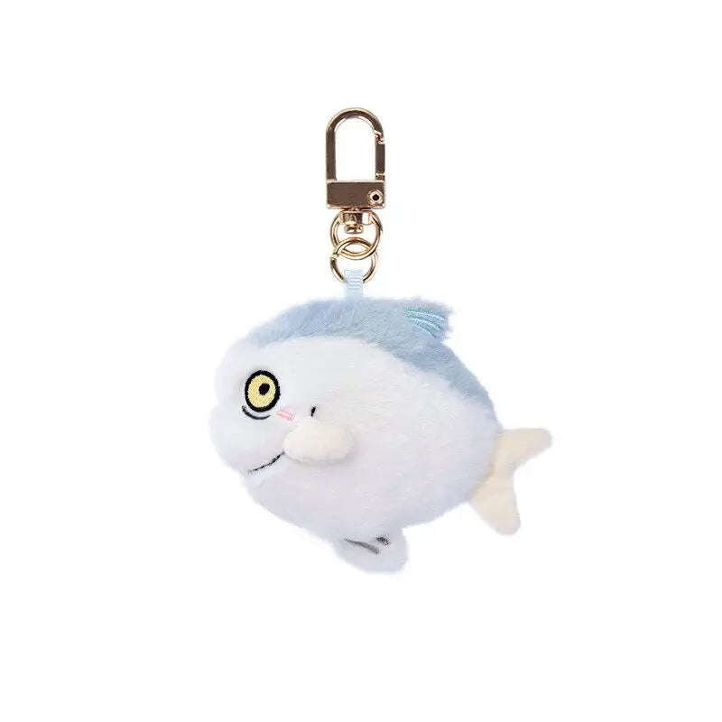 Soft seafood Keychain Lobster Simulation Fluffy abalone lobster clam oyster Keyring Kawaii Cartoon Plush Pendant Birthday Gift