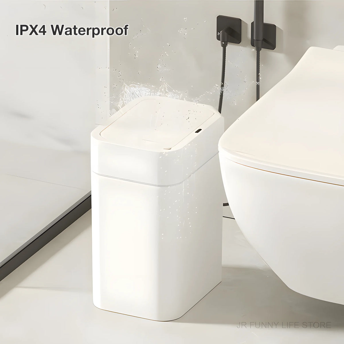 12/16L Smart Sensor Trash Can Bathroom Anti odor Automatic Trash Bin For Toilet White Electric Wastebasket