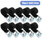 5/10 pcs 1M Buckle Tie-Down Belt Cargo Straps For Car Motorcycle Bike With Metal Buckle Tow Rope Strong Ratchet Belt for Luggage