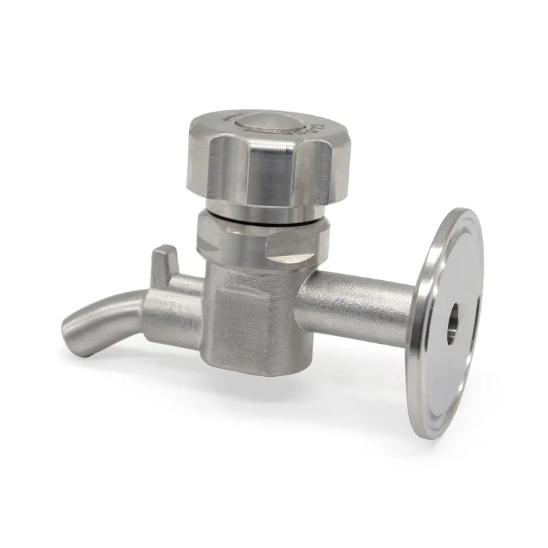 SS304 stainless steel 1.5INCH  tri clamp sampling valve with defoamer device sanitary grade beer sampling valve with handwheel