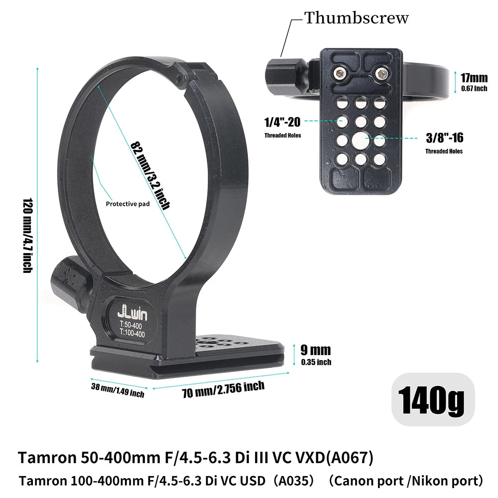 FOTGA Tripod Mount Ring For Tamron 50-400mm F/4.5-6.3 Di III VC VXD A067 For Tamron 100-400mm F/4.5-6.3 For Canon Port Nikon Por