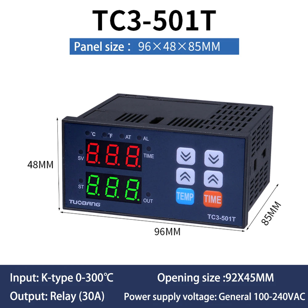 TC3-401T multifunctional digital display temperature controller high-precision temperature time integrated hot stamping machine