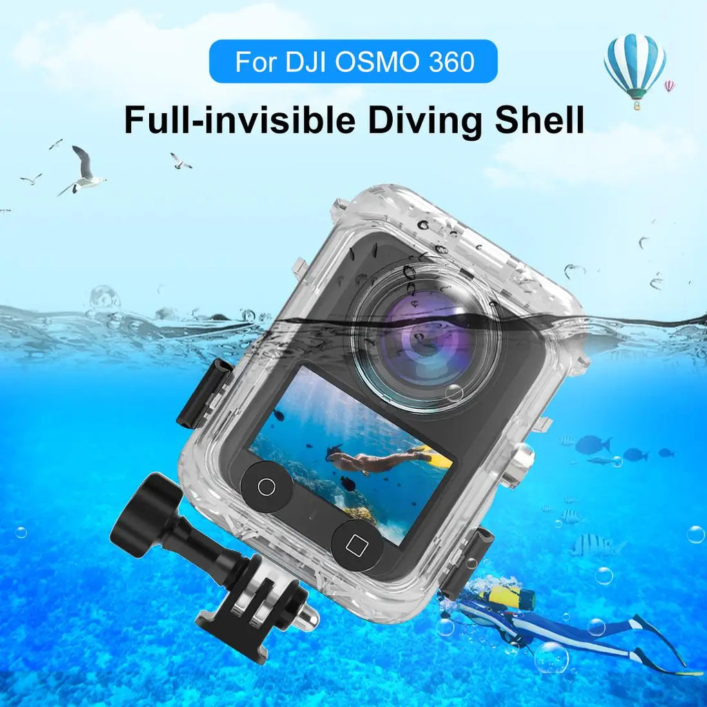 PULUZ 40m underwater diving case waterproof housing for DJI Osmo 360 action camera