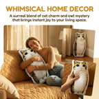 Gaslight Gatekeep Girlboss Meowl Pillow Cat Owl Funny Meme Shaped Pillow Brainrot Stuffed Animal Throw Pillow Gen Z Cushion