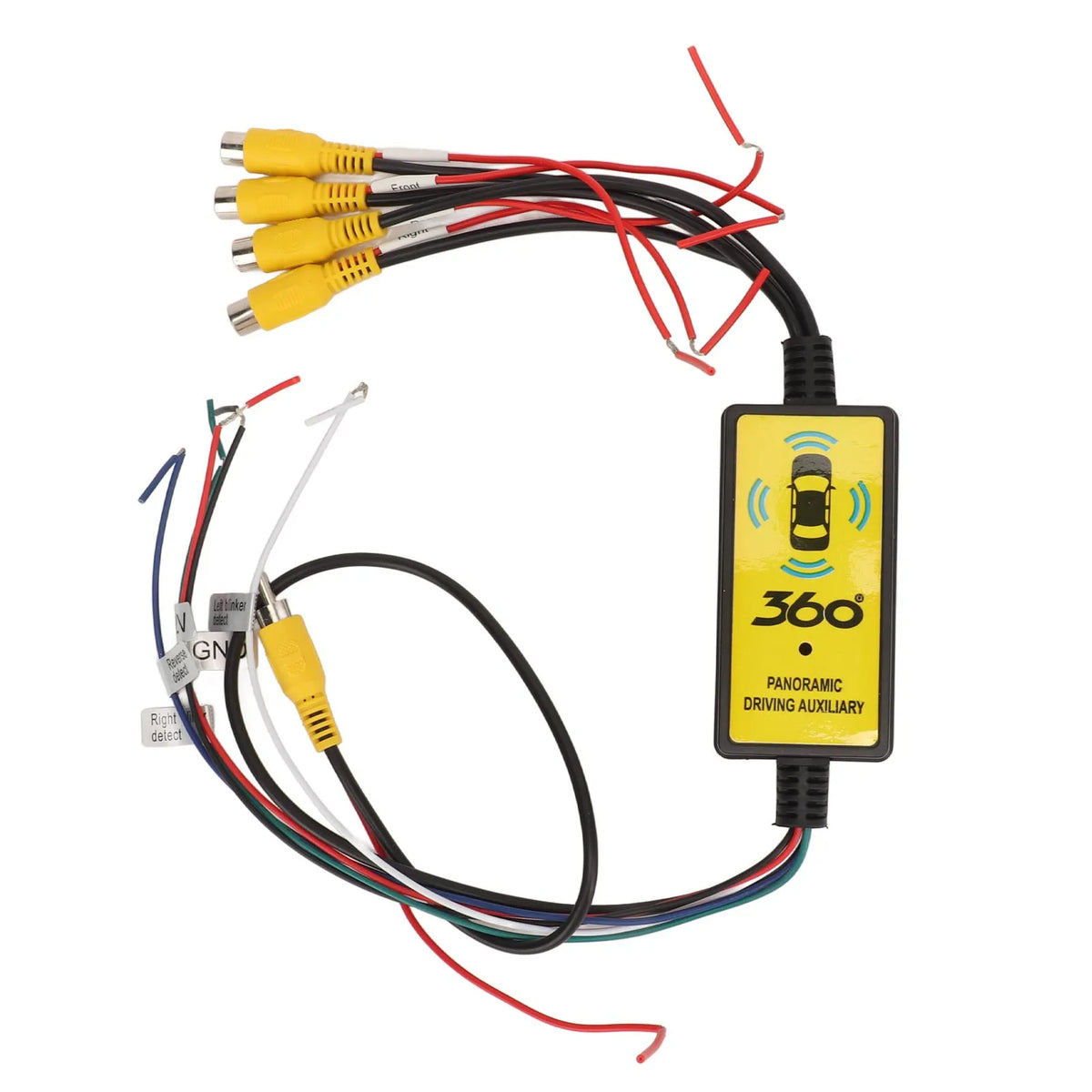 4 Way Backup Camera Video Switcher Easy Installation Intelligent Circuit Detection Video Splitter Switcher 8V‑16V for Trucks
