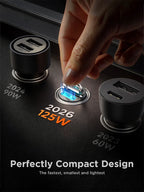 Joyroom 125W Car Charger AFC PPS QC PD Fast Charging For Tablets iPhone 17 16 15 14 Samsung Xiaomi Mini Car Phone Charger