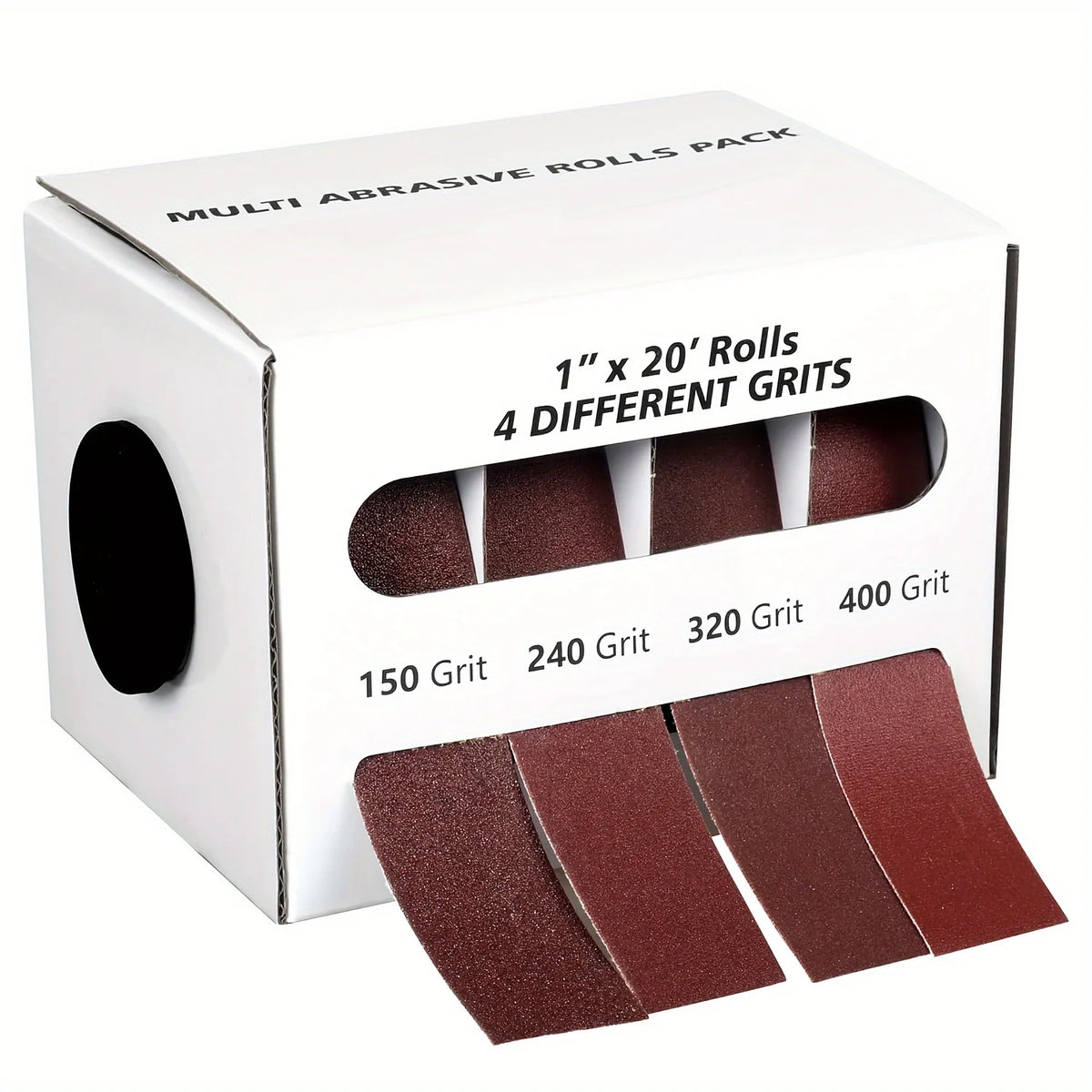 Diamond cloth rolls, 80/150/240/320/400/600 grit sandpaper rolls Metal emery cloth with dispenser, alumina sandpaper