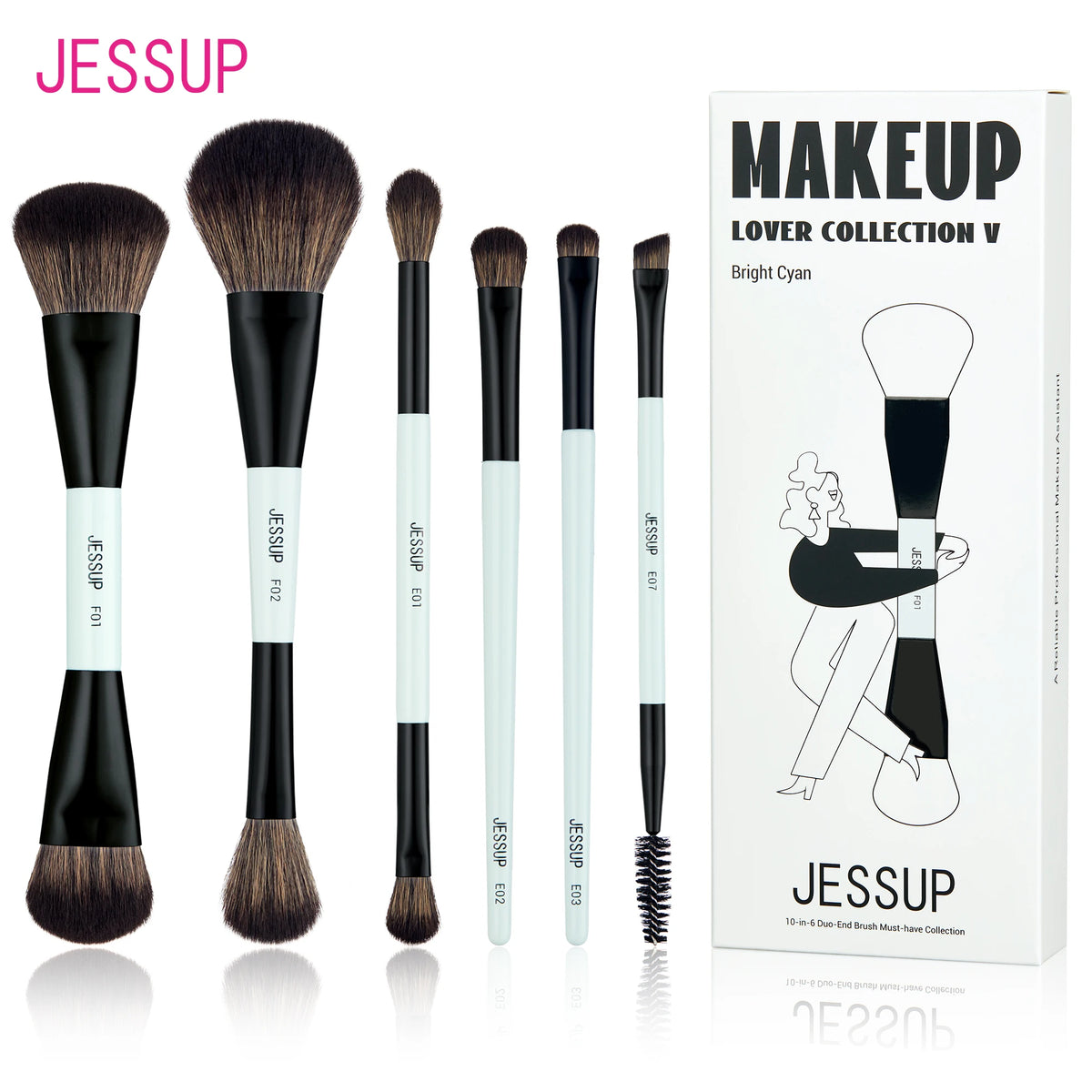 Jessup Makeup Brushes Set 4/6/7/10/14/15pcs Foundation MakeUp Brush,Face Eyeshadow Blending Highlighting Concealer,Luxury Purple