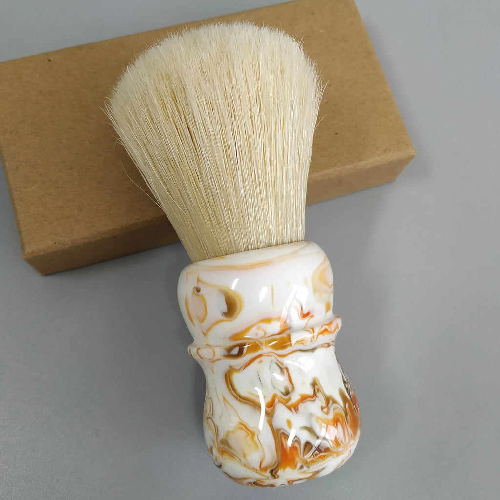DSCosmetic 30mm Boar Bristle Shaving Brush, Resin Handle Wet Shaving - Black Great Wall