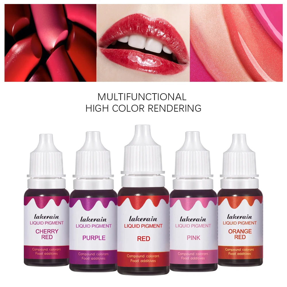12pcs/Set DIY Liquid Pigment Kit Lip Gloss Base For DIY Lipstick Lipgloss Candle Soap Making Water Oil Dual Use Perfect Gifts