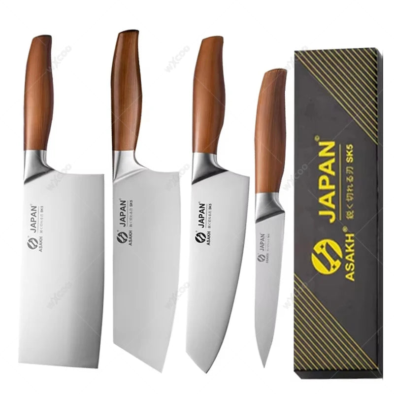 WXCOO Japanese Kitchen Knives Stainless Steel Professional Chef Knife Fish Fillet Meat Cleaver Slicing Knife Cooking Tools