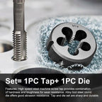 Screw Tap And Die Set HSS Metric Right Hand Machine Plug Tap Straight Flute 2pcs HSS Hand Tap Drill Bit M10 M12 M14 M15 M16