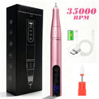 35000RPM Rechargeable Portable Nail Drill Machine With Low Noise Nails Sander For Acrylic Gel Polish Professional Nail Tool