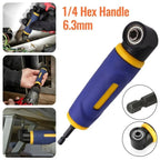 90 Degree Right Angle Extension Screwdrive Multi Purpose Metal Right Angle Drill Adapter Blue Electric Tool