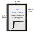 2/3/5/10pcs A4 8x12Inch Rubber Magnet poster frame Soft Self Diamond Painting Frames A4 Canvas Frames Advertising display frame